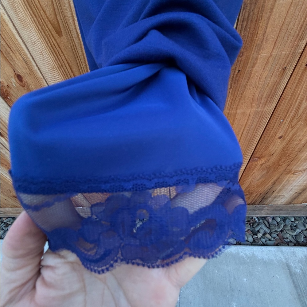 Trina Turk navy Blue Ruffled Mini Dress - Picture 5 of 7
